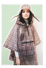 Load image into Gallery viewer, rain check plaid poncho