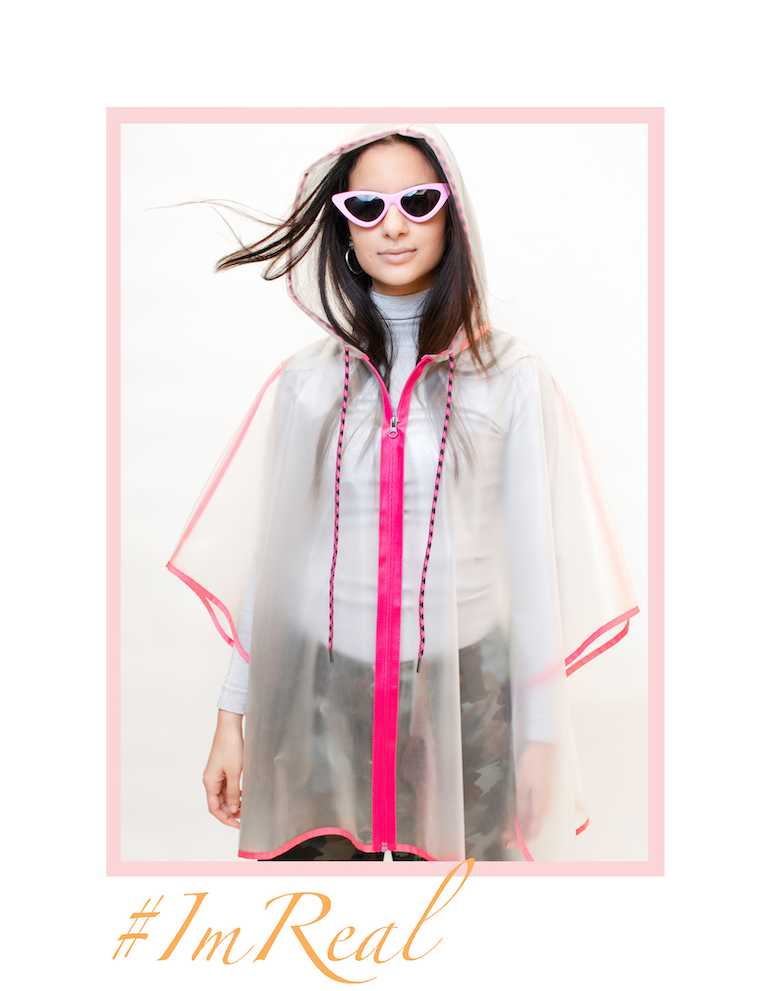 pink neon you see me neon you don't rain poncho