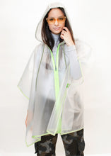 Load image into Gallery viewer, lime neon you see me neon you don&#39;t rain poncho
